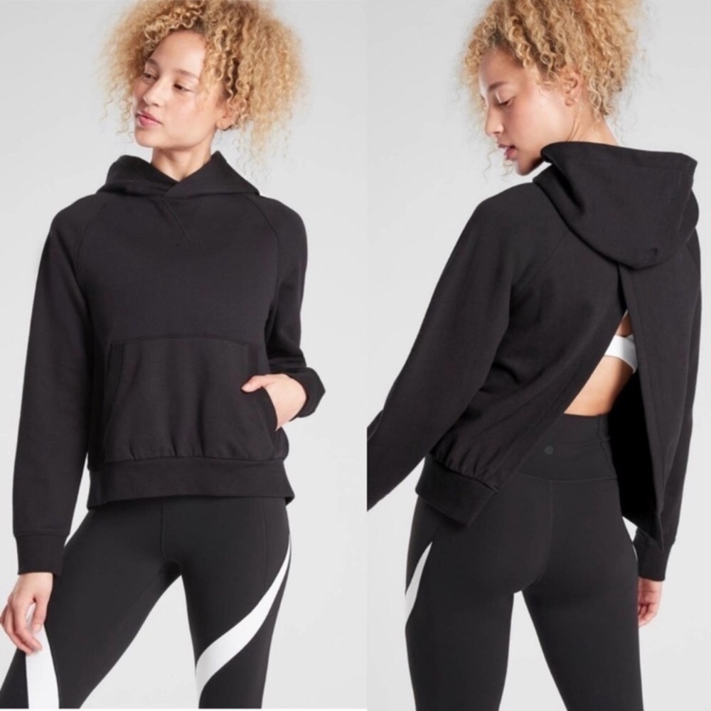 Athleta Moonrise Black Hoodie Sweatshirt S